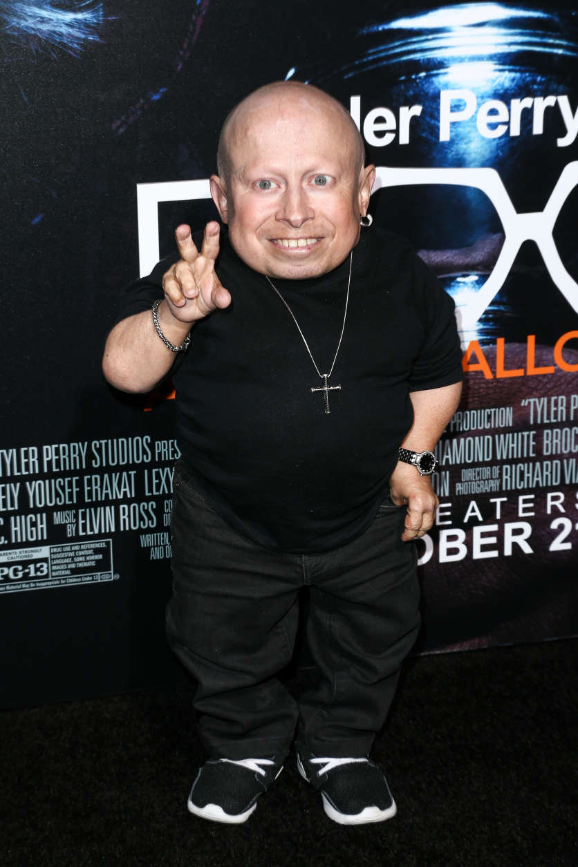 Verne Troyer attends the world premiere of "BOO! A Madea Halloween" held at ArcLight Cinerama Dome on Monday, Oct. 17, 2016, in Los Angeles. (Photo by John Salangsang/Invision/AP)