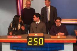On "It's Academic," Wakefield High School competed against Gaithersburg and Stone Bridge high schools. The show aired Feb. 25, 2017. (Courtesy Facebook/It's Academic)