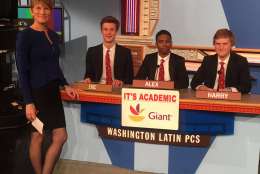 On "It's Academic," Washington Latin Charter competes againsts Annandale High School and Robinson Secondary School. The show airs Feb. 18, 2017. (Courtesy Facebook/It's Academic)