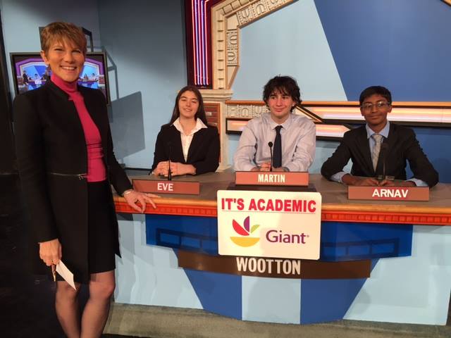 On "It's Academic," Wootton High School competes against J.E.B. Stuart and Edison high schools. The show airs Feb. 4, 2017. (Courtesy Facebook/It's Academic)