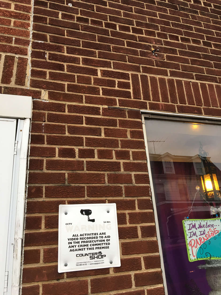 Pet store owner Roger Kummer said a security camera was also ripped from the wall of the building. (Courtesy Roger Kummer)