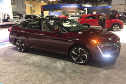 The 2017 Honda Clarity fuel-cell vehicle is hydrogen-powered. (WTOP/John Aaron)