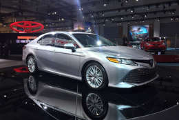 The new 2018 Toyota Camry -- this one is a hybrid. (WTOP/John Aaron)
