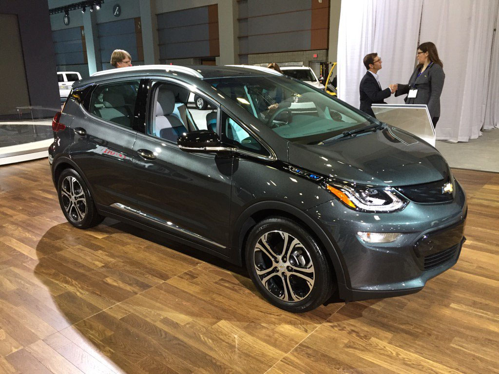 The Chevy Bolt EV, which went on sale in the D.C. area in December, boasts 240 miles of range -- classified as a crossover. (WTOP/John Aaron)