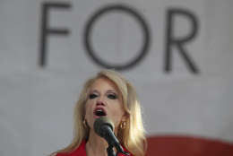 Counselor to the President Kellyanne Conway speaks at the March for Life on the National Mall in Washington, Friday, Jan. 27, 2017. (AP Photo/Manuel Balce Ceneta)