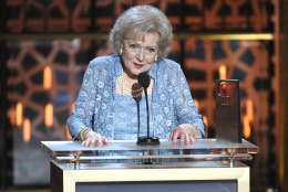 Betty White accepts the legend award at the TV Land Awards at the Saban Theatre on Saturday, April 11, 2015, in Beverly Hills, Calif. (Photo by Chris Pizzello/Invision/AP)