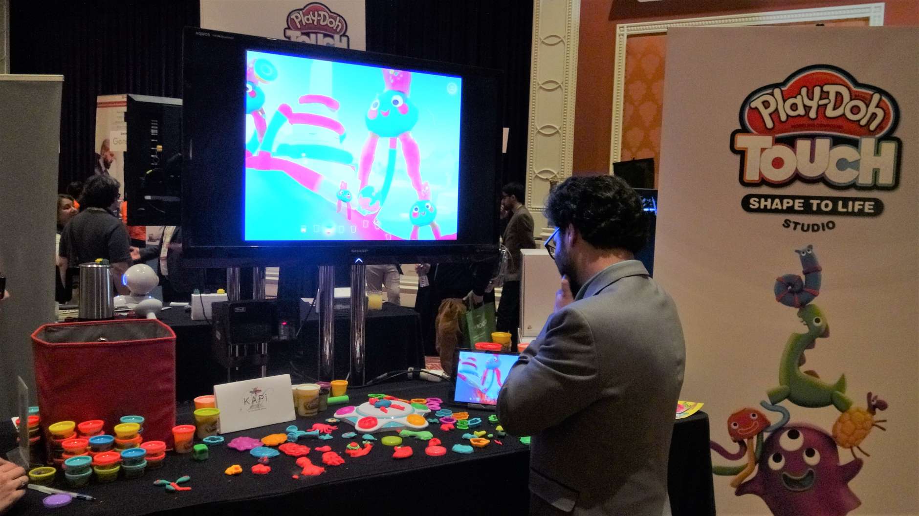 Photo of the Hasboro Play-Doh Touch booth