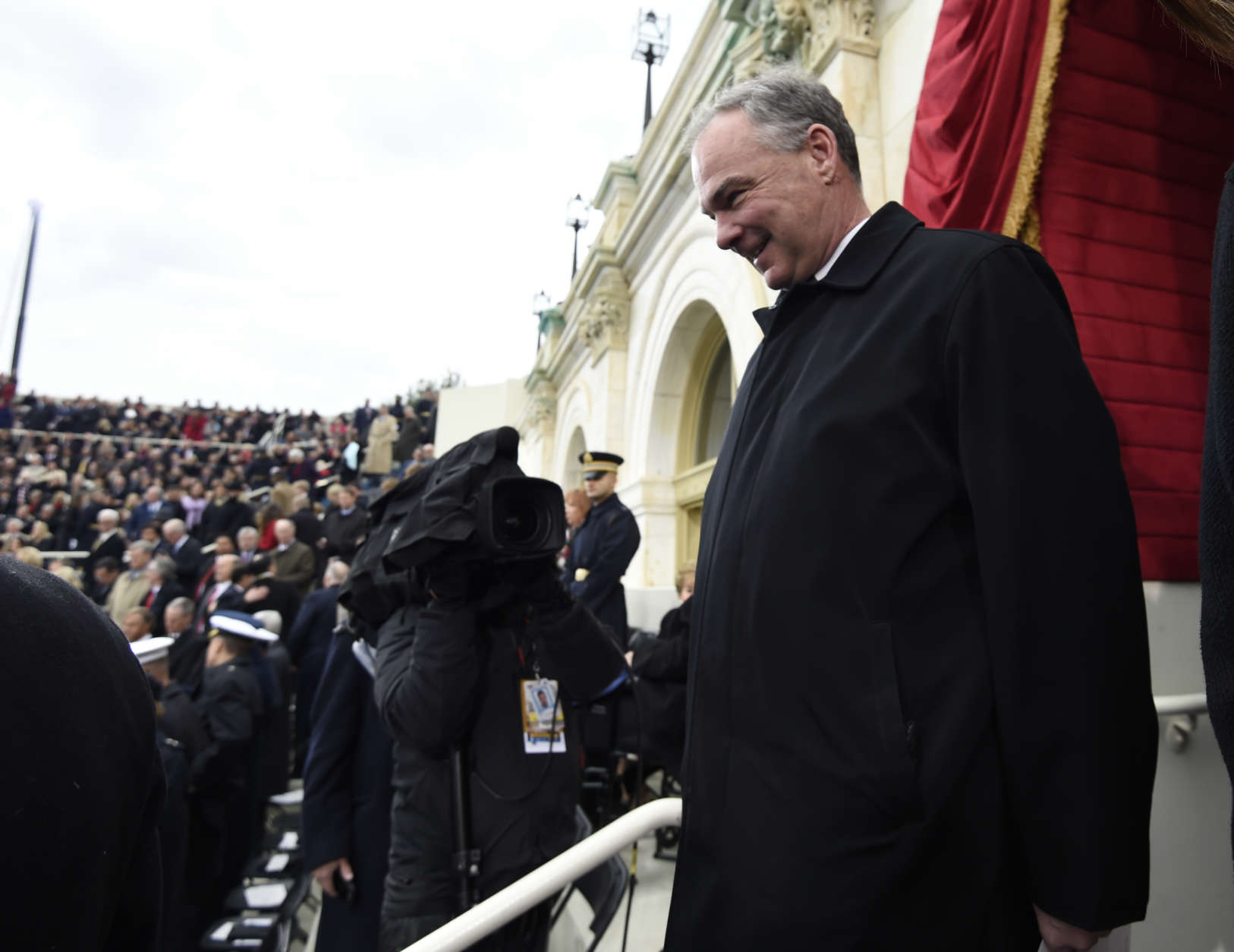 WASHINGTON, DC - JANUARY 20: US Senator Tim Kaine arrives for the Presidential Inauguration of Donald Trump at the US Capitol on January 20, 2017 in Washington, DC. Donald J. Trump will become the 45th president of the United States today.  (Photo by Saul Loeb - Pool/Getty Images)