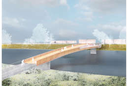The proposed bridge from River Terrace to Kingman Island. (Courtesy: OMA/Events DC)