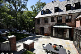 The rear garden in the Obamas' new house, in the Kalorama area of Northwest D.C. The garage fits two cars; the parking pad, six more. (Courtesy McFadden Group)
