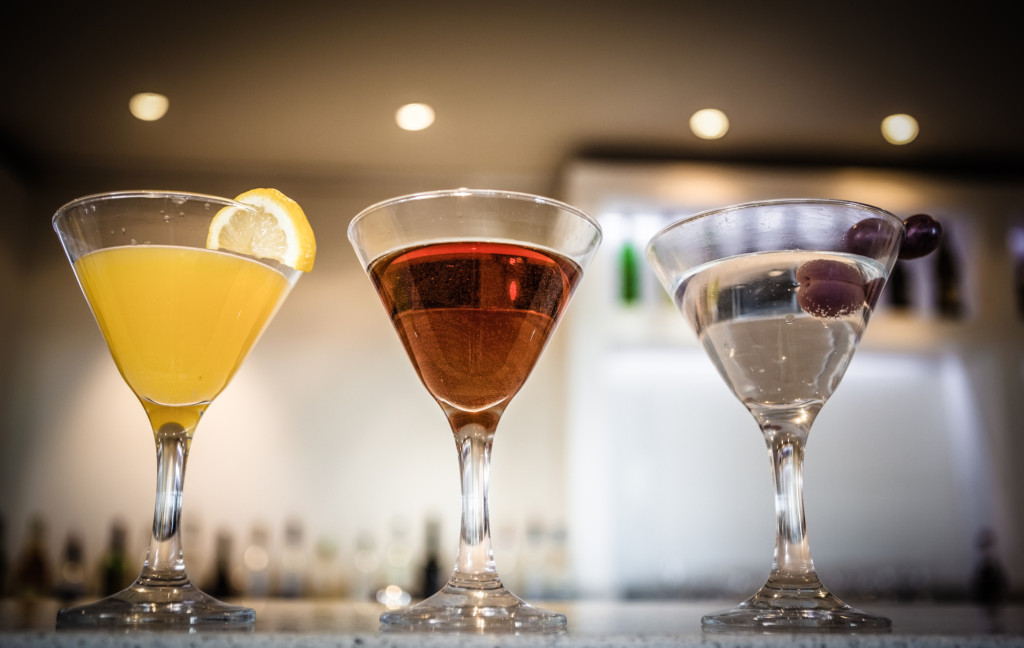 Three cocktails in a row