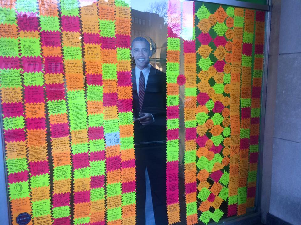 Hundreds of customers stop by this little shop in Northeast D.C. to leave a little love for President Barack Obama. (Courtesy Wake Up Little Suzie)