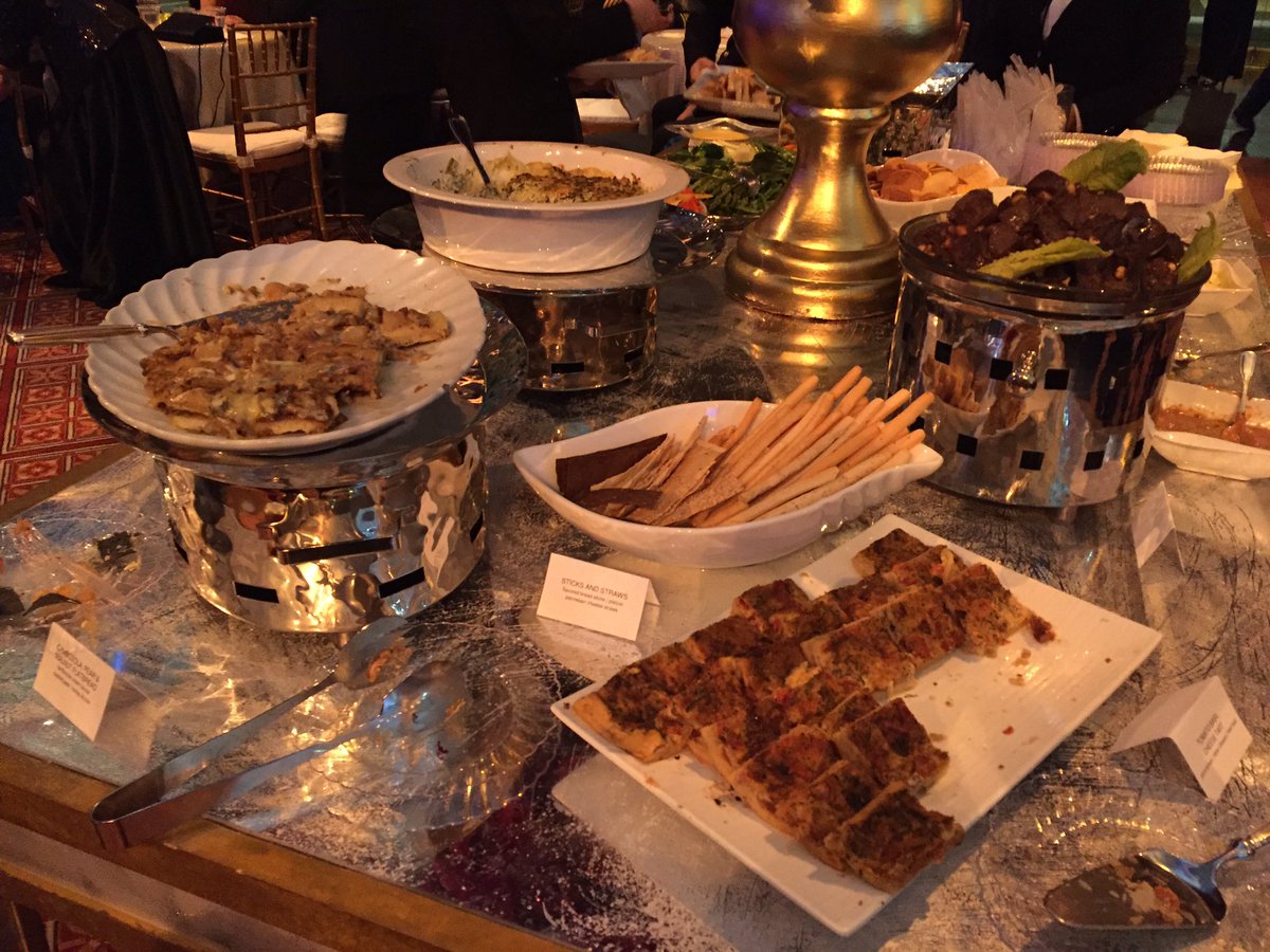 The appetizer table is well stocked to ball goers don't go hungry. (WTOP/Michelle Basch)
