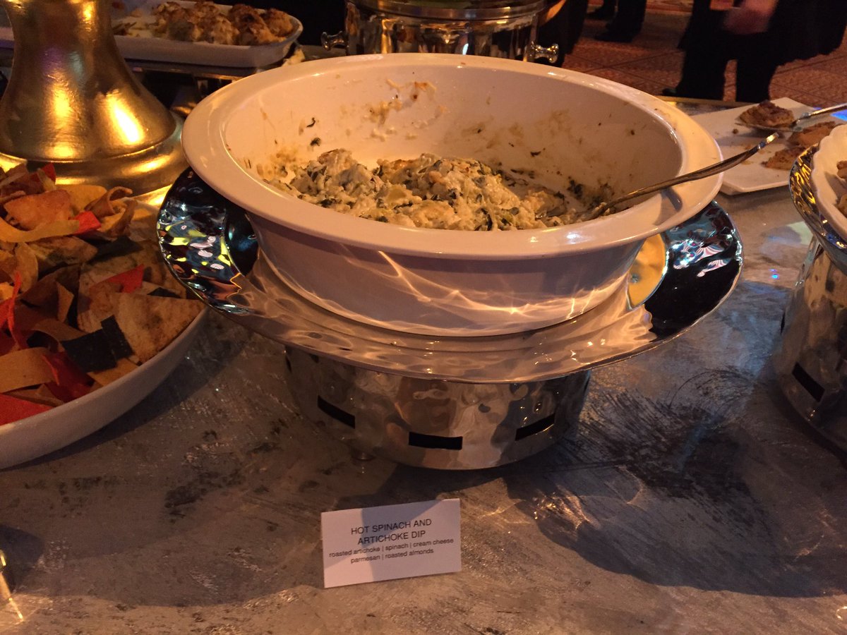 Spinach and artichoke dip is another appetizer that makes an appearance at the Inaugural Ball. (WTOP/Michelle Basch)