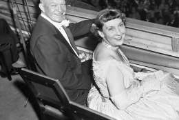 President Dwight Eisenhower and first lady Mamie at inaugural ball 1957. (AP)