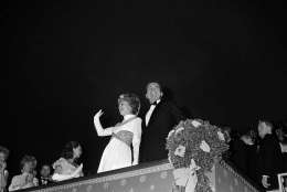 President Richard Nixon and first lady Pat addressing the inaugural ball in 1969. (AP)