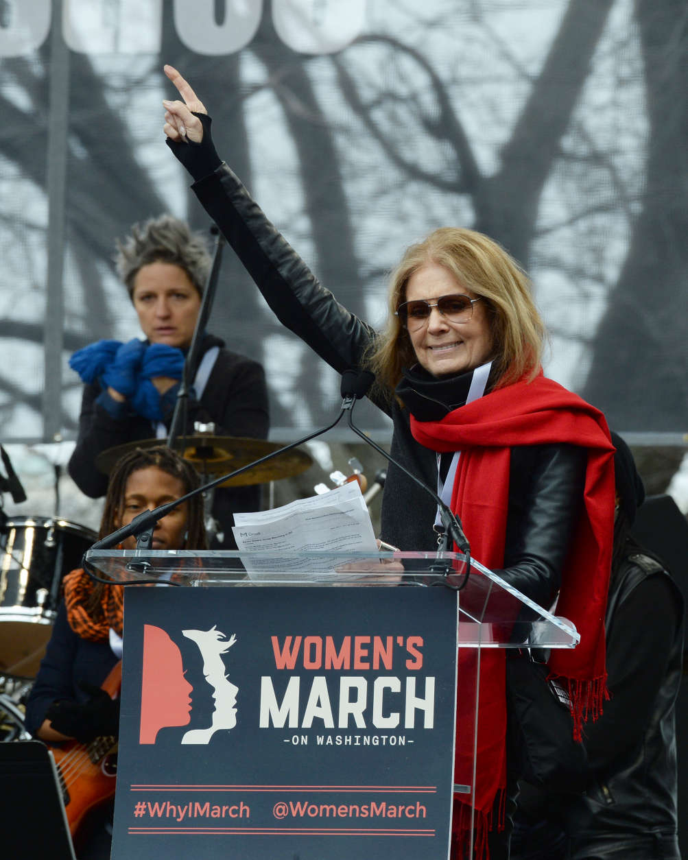 Ms. magazine founder and ctivist Gloria Steinem speaks during the Women's March on Washington on Saturday, Jan. 21, 2017. (Courtesy Shannon Finney)