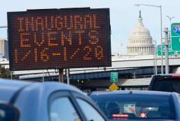 Numerous roads will be closed in downtown D.C. beginning early on Thursday in advance of the inauguration. Officials expect significant travel disruptions. (WTOP/Dave Dildine)