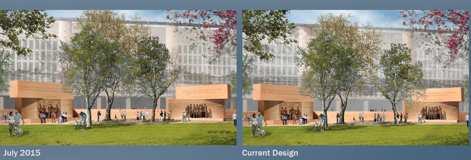 This is another view of how the change in the tapestry image changes the memorial's overall look. (Courtesy National Capital Planning Commission)