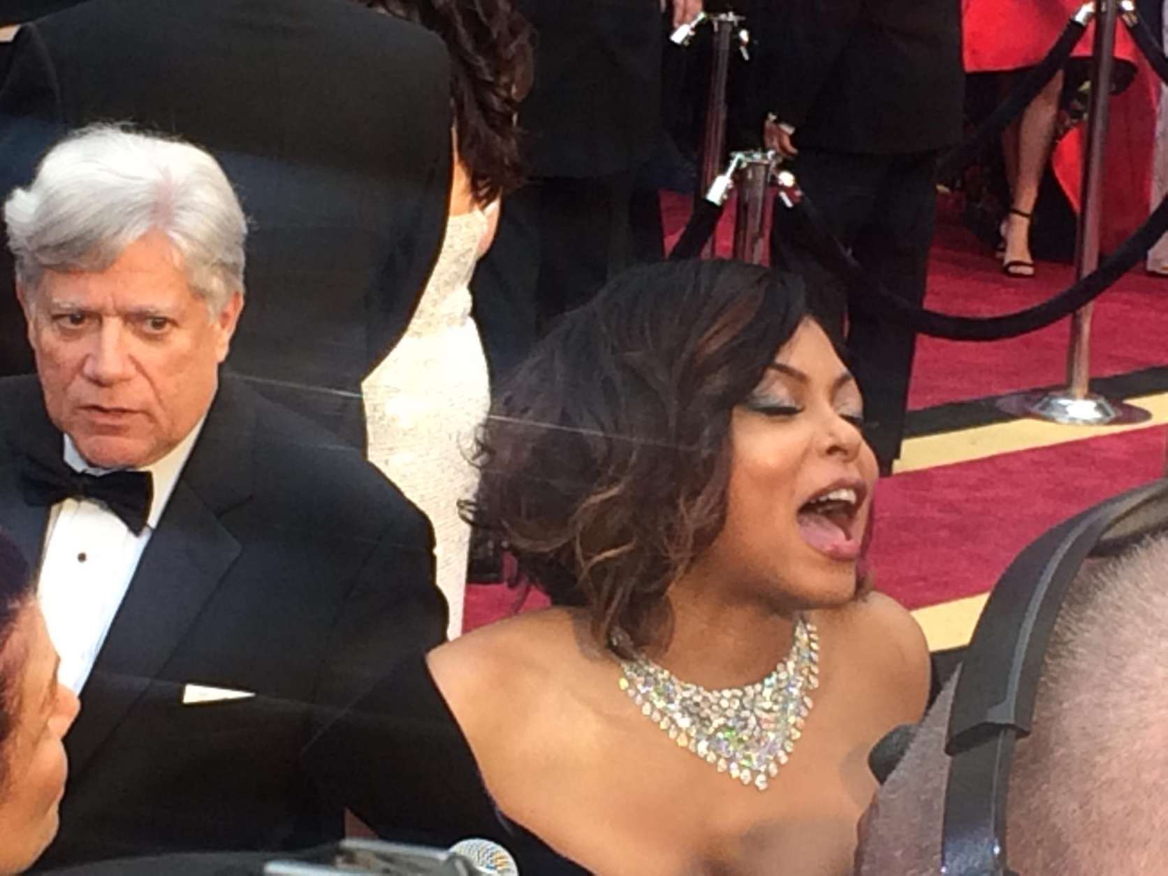 Actress and author Taraji P. Henson on the red carpet. (WTOP/Jason Fraley)