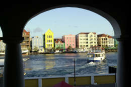 A passenger ferry crosses the harbor of Willemstad, Curacao Jan 27, 2003. The Dutch territory has become a transshipment point for cocaine coming from Colombia, destined for consumer markets in Europe and the United States. (AP Photo/Lynne Sladky)
