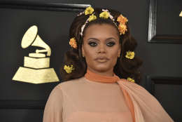 Andra Day arrives at the 59th annual Grammy Awards at the Staples Center on Sunday, Feb. 12, 2017, in Los Angeles. (Photo by Jordan Strauss/Invision/AP)