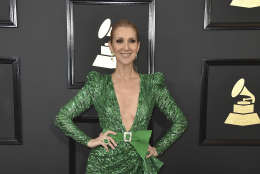 Celine Dion arrives at the 59th annual Grammy Awards at the Staples Center on Sunday, Feb. 12, 2017, in Los Angeles. (Photo by Jordan Strauss/Invision/AP)