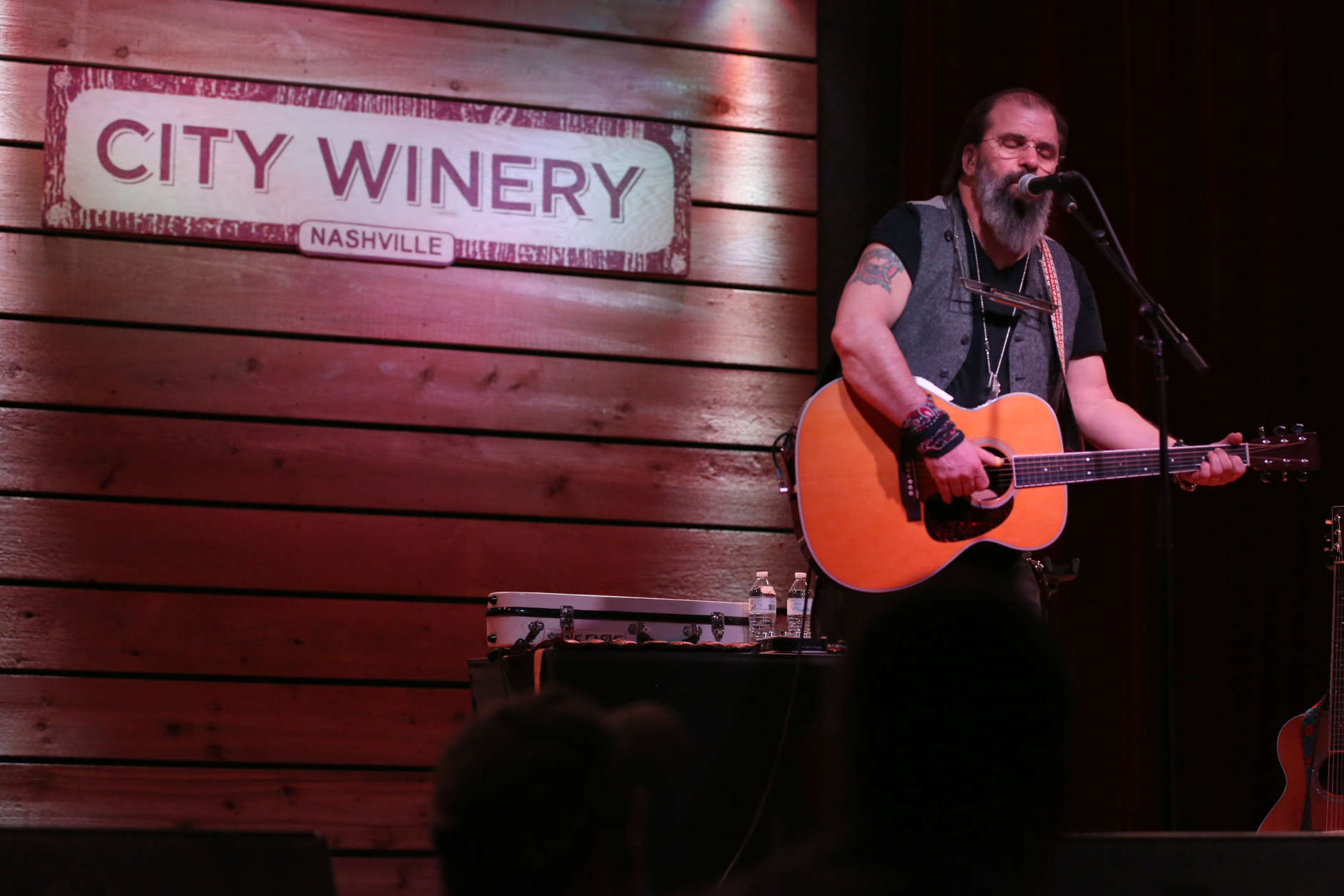 Artist Steve Earle performs at his January residency at City Winery on Thursday, Jan. 12, 2017 in Nashville, Tenn. (Photo by Laura Roberts/Invision/AP)