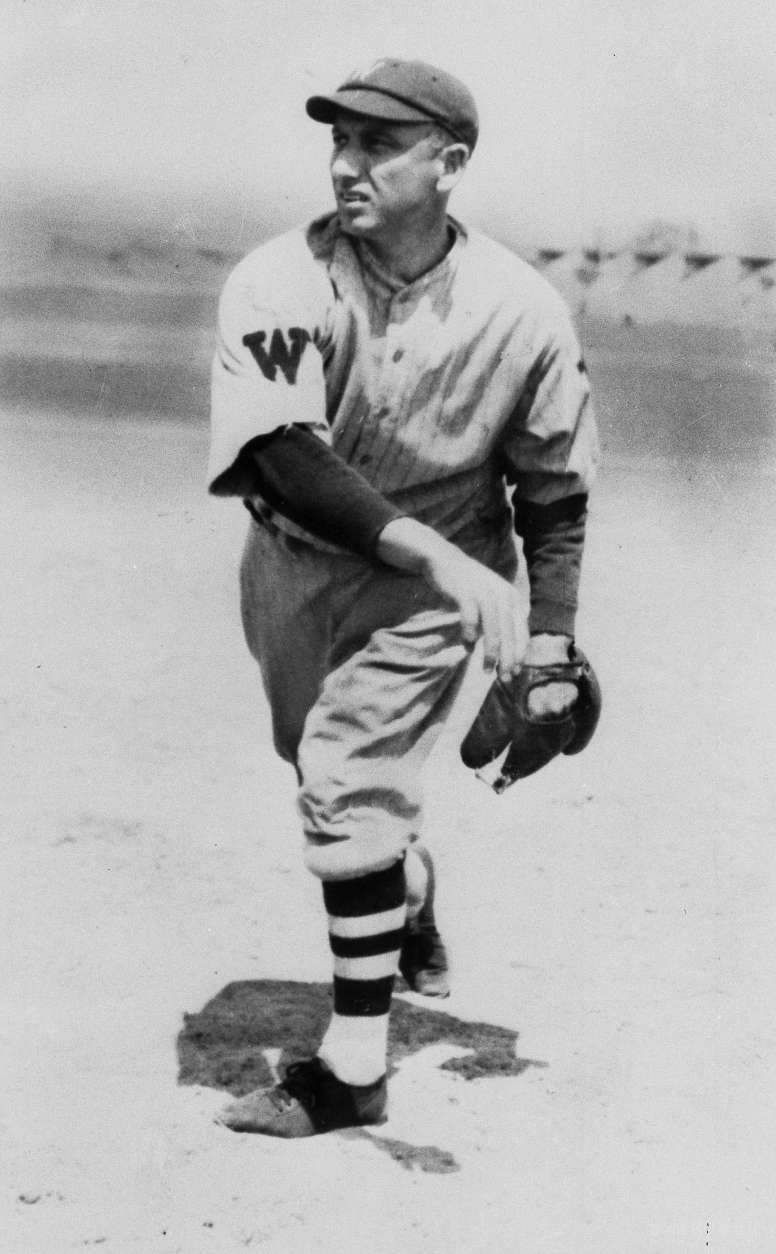 Sam Jones, during spring training with the Washington Senators in 1929. Jones shared the record for longevity of all time with Cy Young. Location unknown. (AP Photo)