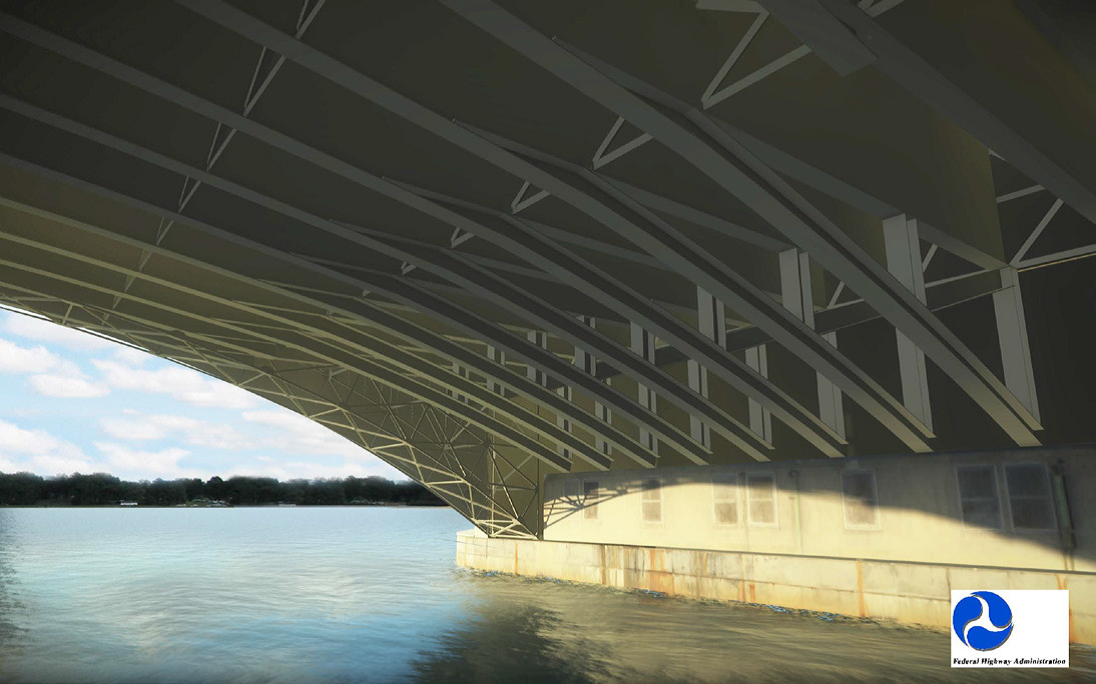 A rendering of the plan for the rehabilitation of the Arlington Memorial Bridge. (Courtesy National Park Service)