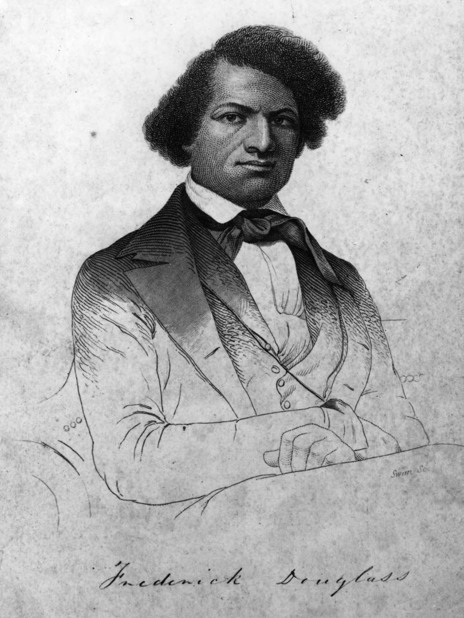 circa 1855: American abolitionist, writer and former slave, Frederick Douglass, originally Frederick Augustus Washington Bailey (1817 - 1895).   (Photo by Hulton Archive/Getty Images)