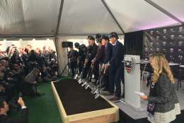 Representatives from D.C. government, D.C. United and Audi break ground on the team's future home. (WTOP/Noah Frank)