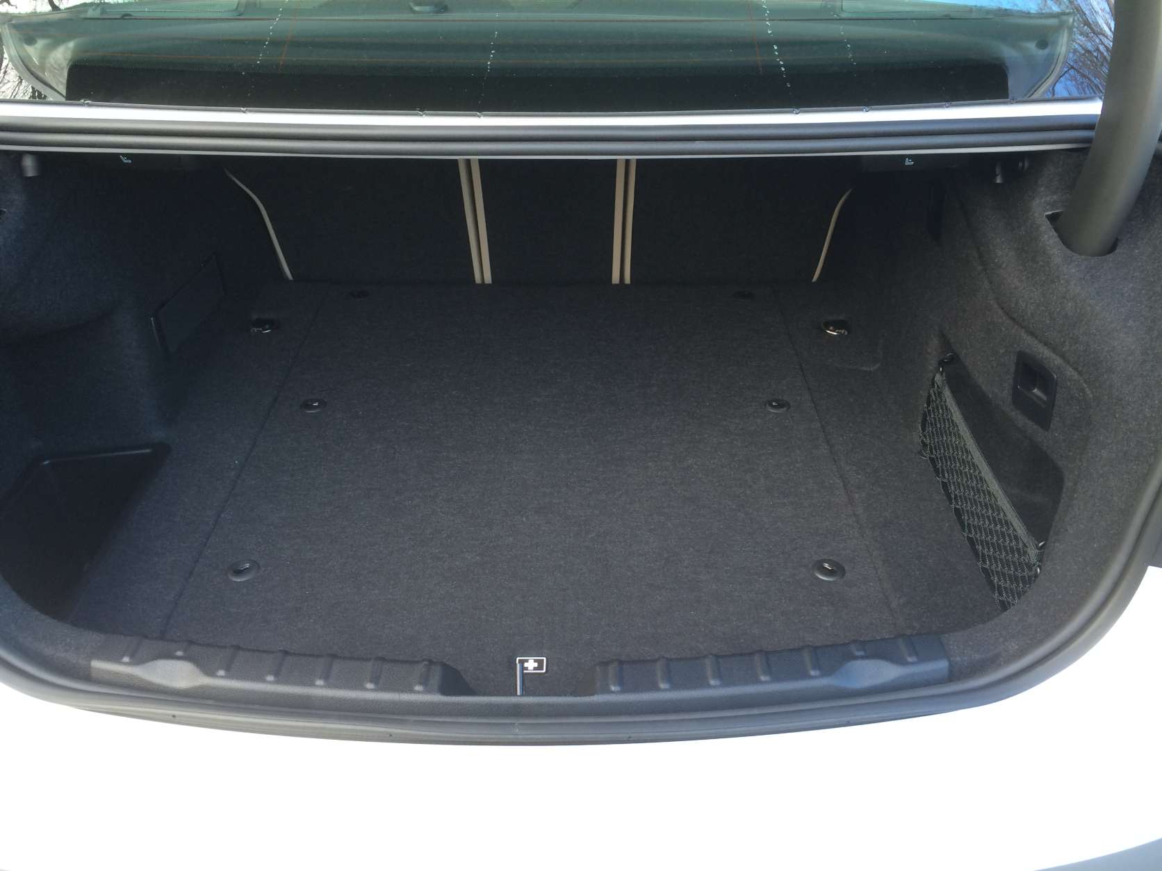The trunk floor is a bit high, but it’s still a very usable space. (WTOP/Mike Parris)