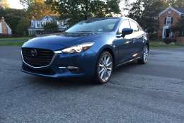 It’s a tough choice on whether to choose a Mazda3 hatch or sedan. (WTOP/Mike Parris)