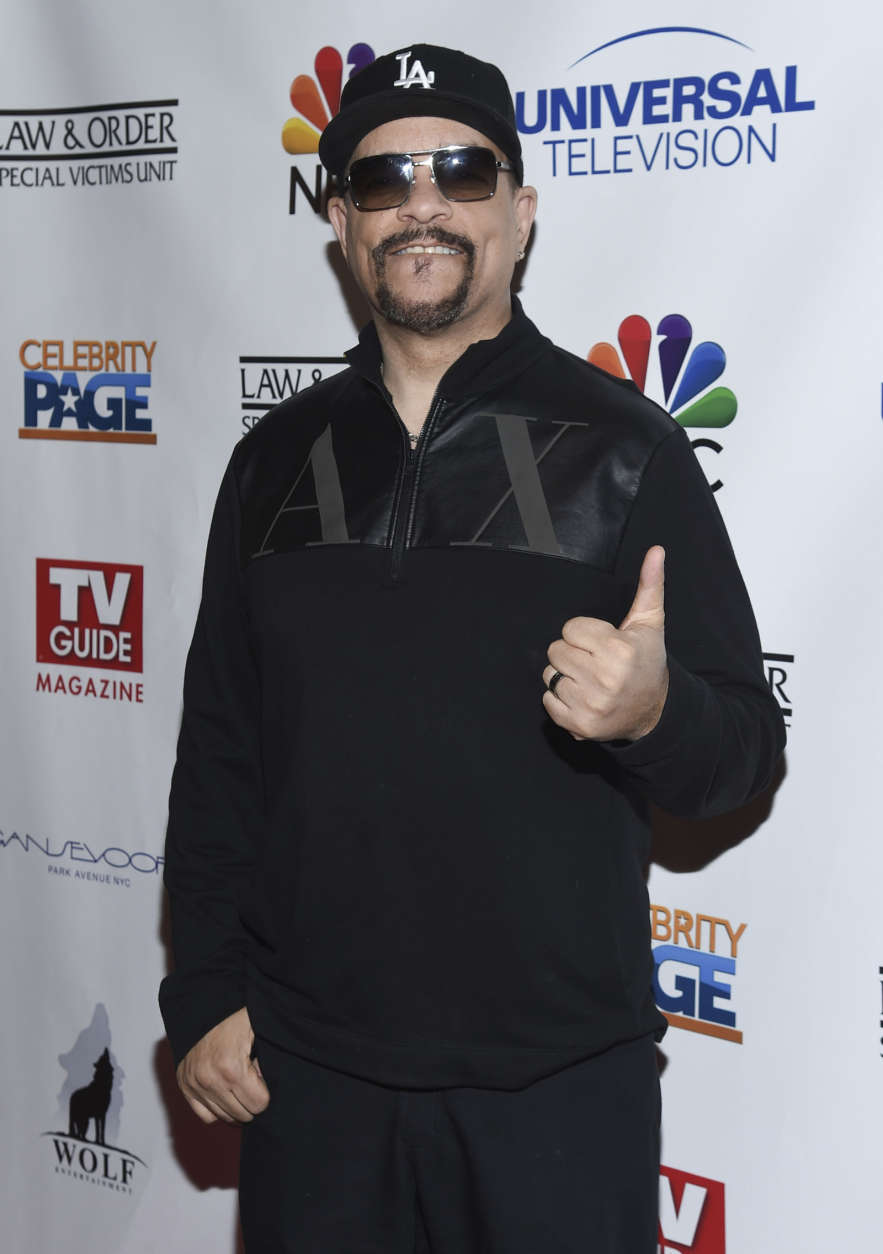 Ice-T is 59 on Feb. 16.
Actor Ice-T attends TV Guide Magazine's "Law &amp; Order: Special Victims Unit" 400th episode celebration at the Gansevoort Park Avenue on Wednesday, Jan. 11, 2017, in New York. (Photo by Evan Agostini/Invision/AP)