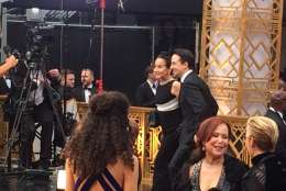 Lin Manuel Miranda on the Oscars red carpet (WTOP/Jason Fraley) 