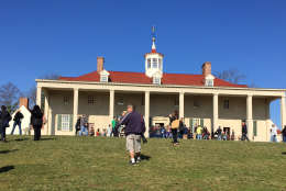 Thousands filled the grounds at Mount Vernon on Monday, Feb. 20, 2017 to celebrate George Washington's birthday. His actual birthday is Feb. 22. (WTOP/Rich Johnson)