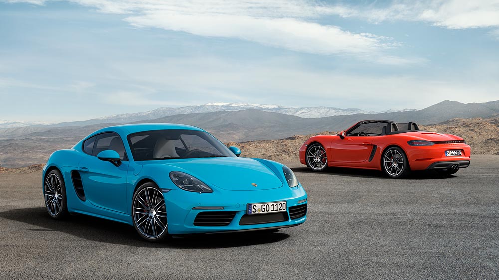 Porsche 718 Cayman / Boxster, $53,900–$56,000
Those who have a love for cars have a love for driving and few things are better to drive than the 2017 Porsche 718 lineup. Featuring a brand new turbocharged, flat-four engine, the 718s offer 25 more horsepower than previous models, even with reduced displacement. (Courtesy Hagerty)