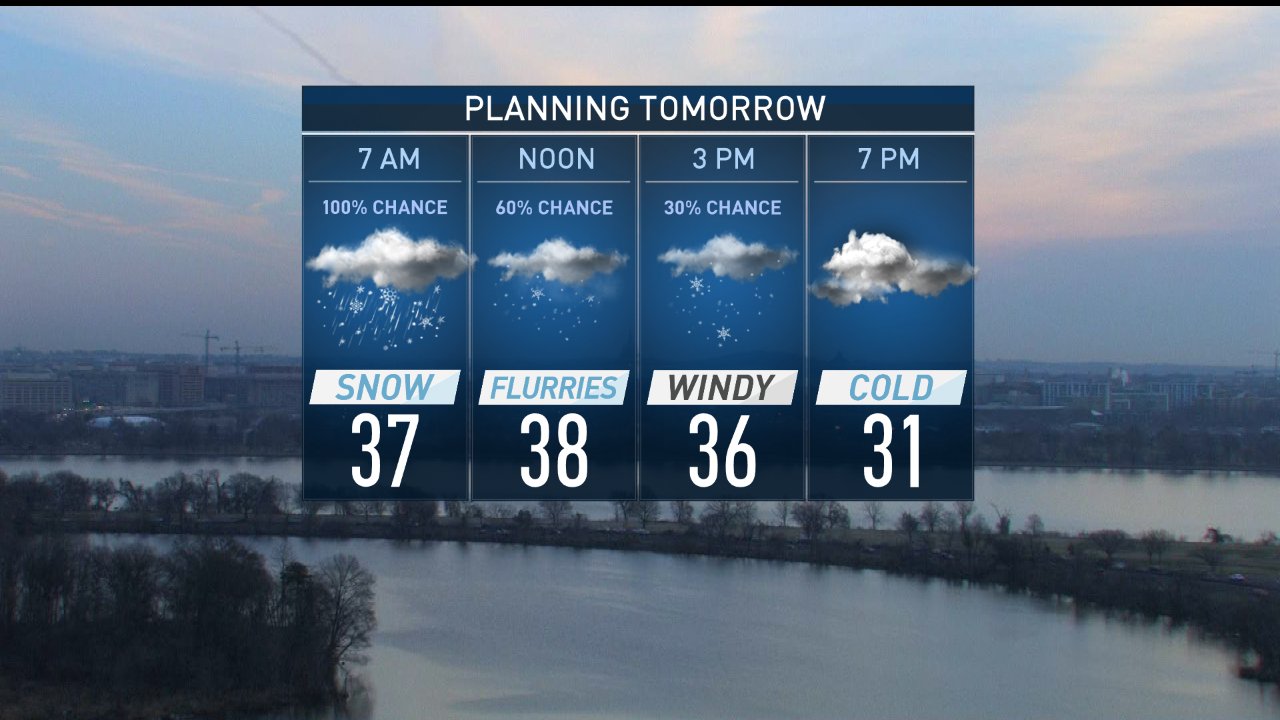 Leave yourself some extra time for the Thursday-morning commute. (Courtesy NBC Washington)