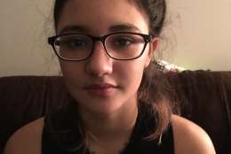 Missing Fairfax County teenager Lizzy Rivera Colindres is described as about 5 feet 6 inches, 125 pounds. She has long black hair with light-colored strips. She wears glasses. (Courtesy Fairfax County Police Department)