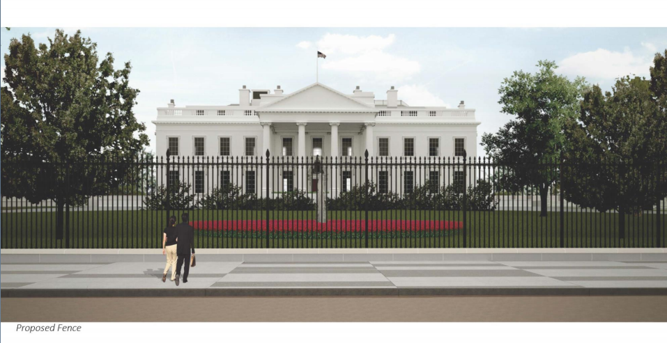 The more than 13 foot fence going in next year at the White House will change the look from the outside. (Courtesy National Capital Planning Commission)