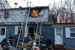A house in Silver Spring, Maryland was burned when a window air-conditioning unit caught fire Saturday, Feb. 4, 2017. (Courtesy Montgomery County Fire and Rescue) 