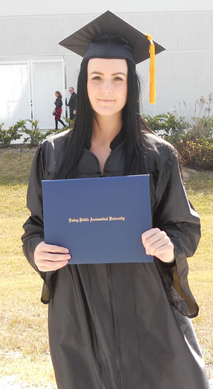The photo shows Ashley Guindon at her graduation. (Courtesy Stephanie Guindon)