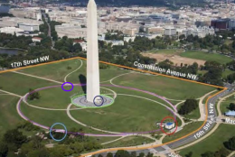 This is an aerial view of what the plans are for the Washington Monument. (Courtesy National Capital Planning Commission)