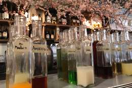 The Japanese-inspired cocktails all are crafted using hand-mixed syrups that have to be made in large batches to accommodate customer demand. (WTOP/Megan Cloherty)