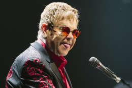 Musician Elton John is 70 on March 25. (Adrian Sanchez-Gonzalez/Montana State University via AP)