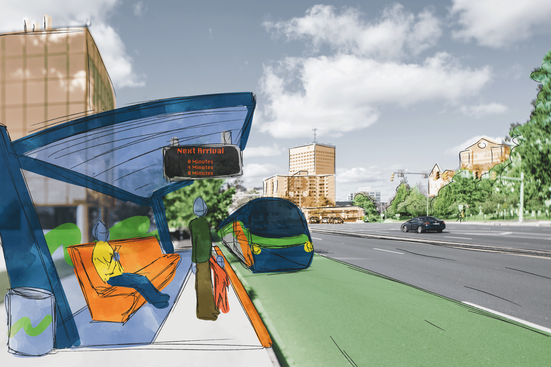 Renderings of the BRT Flash. (Courtesy Clark Concepts)