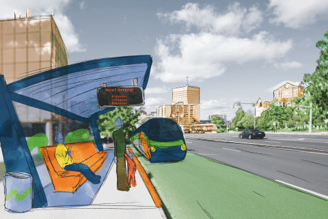 Design for Montgomery Co. bus stations features solar, video screens