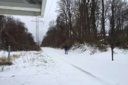 Some people still need to get around despite the snow. Here's how one gentleman is braving The Washington & Old Dominion Trail. (Courtesy Fazli Erdem via Twitter)