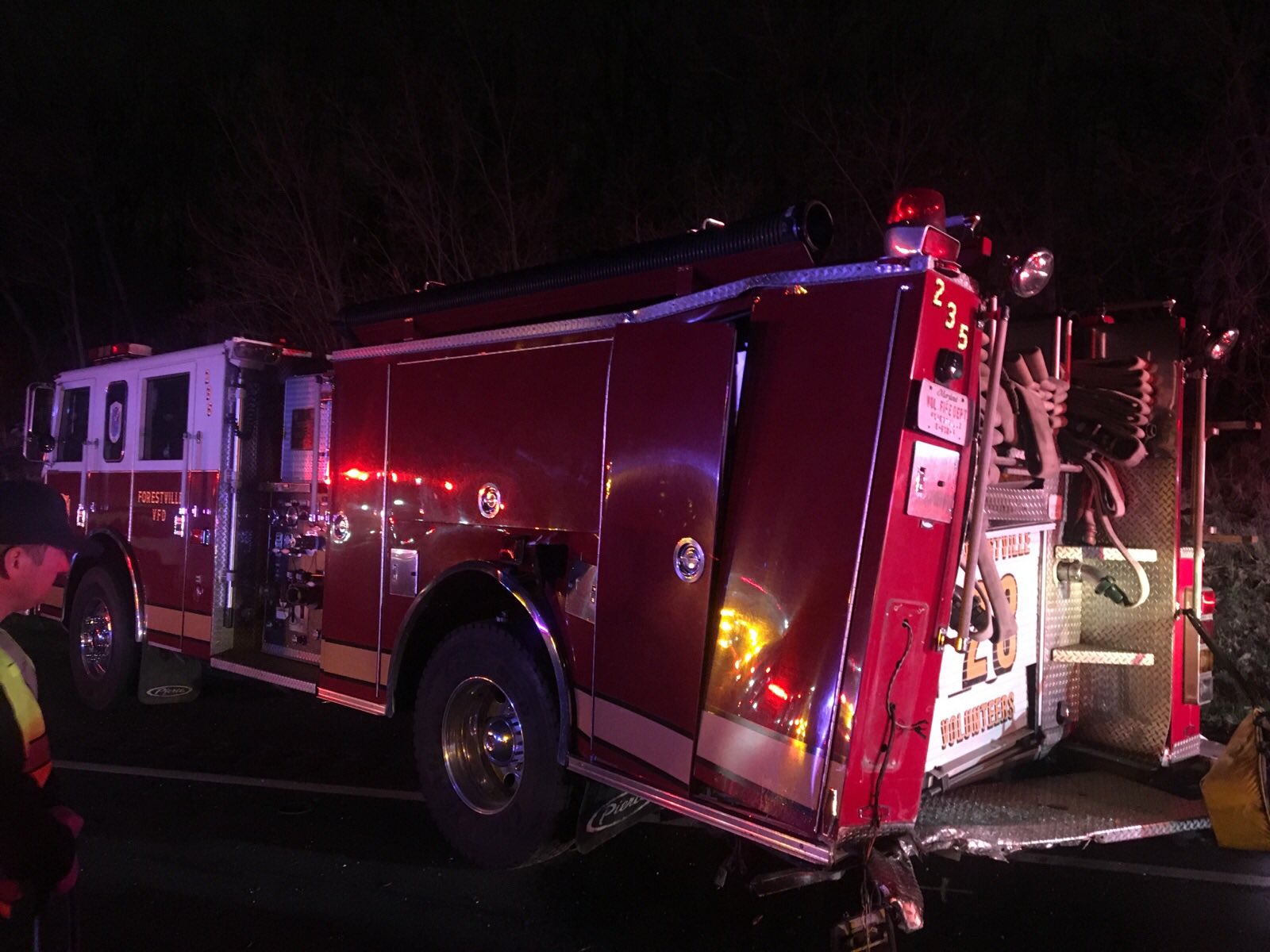 Four firefighters and two civilians were treated for minor injuries, officials said. (Courtesy Prince George's County Fire)
